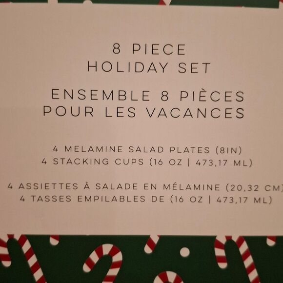Novogratz Home Set of 4 Christmas Plates & Cups BRAND NEW! - Picture 5 of 6
